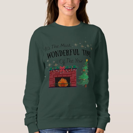 Sweatshirt Womens Crewneck Most Wonderful Time of The Year (Devant)