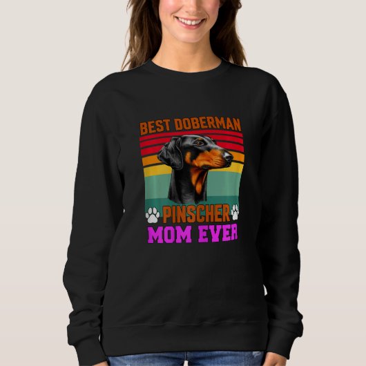 Sweatshirt Womens Doberman Dog Pet Owner   Best Doberman Pins (Devant)