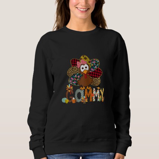 Sweatshirt Womens Fall Turkey Gammy    Thanksgiving Doodle Gr (Devant)