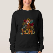 Sweatshirt Womens Fall Turkey Momo    Thanksgiving Doodle Gra (Devant)