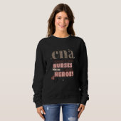 Sweatshirt Womens Funny Certified Nursing Assistant (Devant entier)