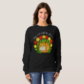 Sweatshirt Women's Graphic Cat Mom Garden Flowers  Cat 1 (Devant entier)