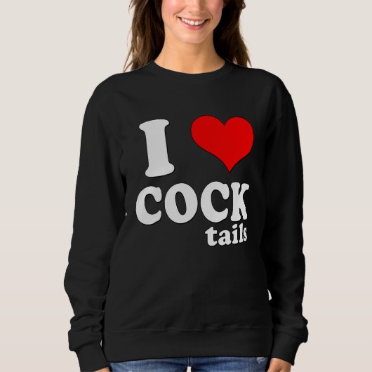 Sweatshirt Womens I Love Cocktails Drinking Pun Workout (Devant)