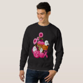 Sweatshirt Womens In October We Wear Pink Ghosts & Pumpkins F (Devant entier)