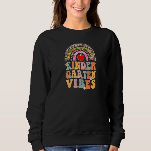 Sweatshirt Womens Kindergarten Vibes First Day Back to School (Devant)