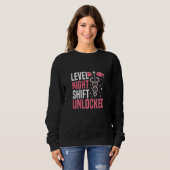 Sweatshirt Womens Level Night Shift unlocked for a Night Shif (Devant entier)