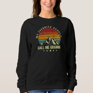 Sweatshirt Womens My Favorite People Call Me Gramma Cool Moth