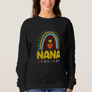 Sweatshirt Womens Nana Rainbow Grandma Cute Mothers Day