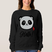 Sweatshirt Womens Panda 'hello' (Devant)