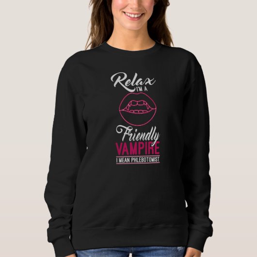 Sweatshirt Womens Phlebotomist Phlebotomy Quote  2 (Devant)