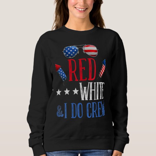 Sweatshirt Womens Red White & I Do Crew 4th of July Bachelore (Devant)