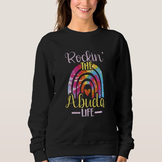 Sweatshirt Womens Rockin' The Abuela Life First 1st Time New  (Devant)