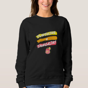 Sweatshirt Womens Sunshine Sangrias Décontracté détente amusa