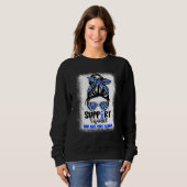Sweatshirt Womens Support Squad Diabets Awareness Leopard (Devant entier)