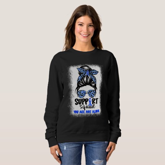 Sweatshirt Womens Support Squad Diabets Awareness Leopard (Devant entier)