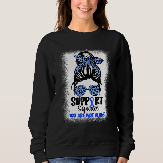 Sweatshirt Womens Support Squad Diabets Awareness Leopard (Devant)