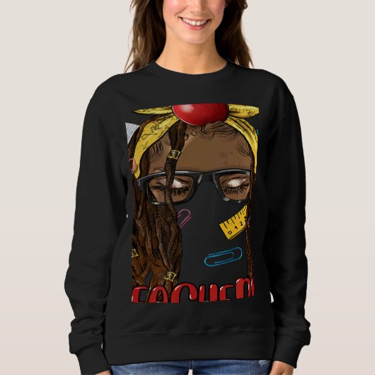 Sweatshirt Womens Teacher Life Glasses Back To School Geograp (Devant)