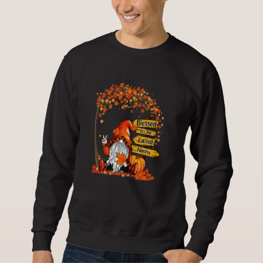 Sweatshirt Womens Thankful Blessed To Be Called Nanny Pumpkin (Devant)