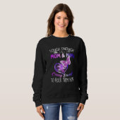 Sweatshirt Womens Tough Enough To Be A Mom And Mimi Crazy Eno (Devant entier)