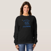 Sweatshirt Womens Vallejo California Beach Flag Bear Surf Ca  (Devant entier)