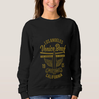 Sweatshirt Womens Venice Beach California Retro Surf Vintage