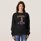 Sweatshirt Womens Western Cowgirl Yeehaw Hippie Boho Cow Bull (Devant entier)