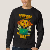 Sweatshirt Worker From Home Bee  Telecommuter (Devant)