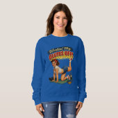 Sweatshirt Workin Glutes -Funny Retro Gym Pin-Up- Activewear (Devant entier)