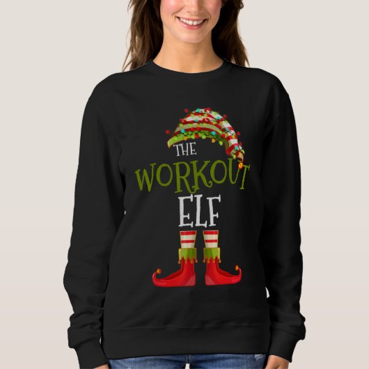 Sweatshirt workout Elf Group Matching Family Christmas (Devant)
