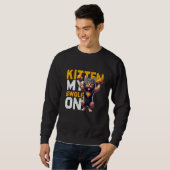 Sweatshirt Workout Kitten My Swole On Workout Retro Cat 1 (Devant entier)