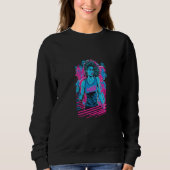 Sweatshirt Workout Training Apparel Retro Synthwave Fitness I (Devant)
