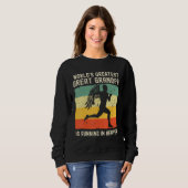 Sweatshirt World Greatest Great Grandpa Running in Heaven Mem (Devant entier)