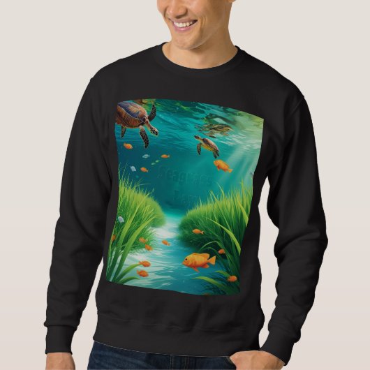 Sweatshirt World Sea grass Day (Devant)