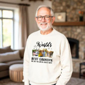 Sweatshirt World's Best Grandpa Custom 3 Photo Collage