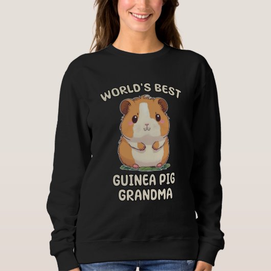 Sweatshirt World's Best Guinea Pig Grandma Nana (Devant)
