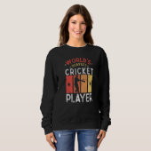 Sweatshirt World's Okayest Cricket Player Saying Sports  Cric (Devant entier)