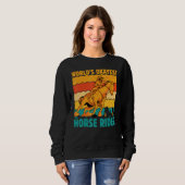 Sweatshirt World's okayest Horse Rider  Saying Horses (Devant entier)