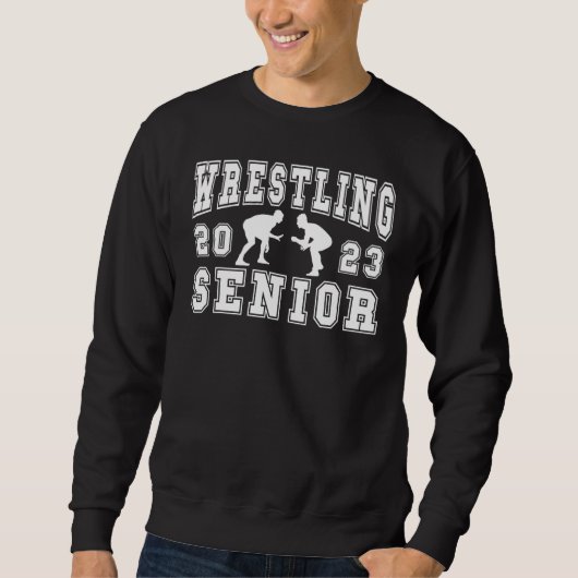 Sweatshirt Wrestling Senior Night Wrestling Senior 2023 Gradu (Devant)