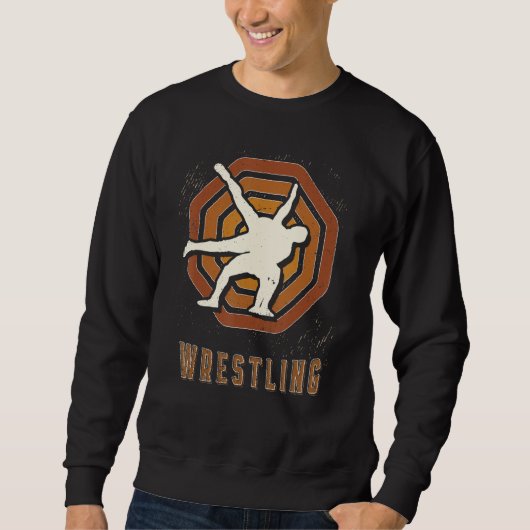 Sweatshirt Wrestling Vintage Retro Classic Sport Love (Devant)