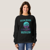 Sweatshirt Wrightsville Beach Vacation Cool Palm Tree (Devant entier)