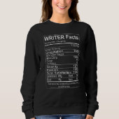 Sweatshirt Writer Facts Write Author Writing Book (Devant)
