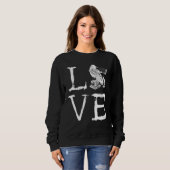 Sweatshirt Writer Raven Love Book Reading Novel Writing (Devant entier)