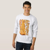 Sweatshirt Wut ? / Illustration d'un chat orange (Devant entier)