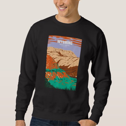 Sweatshirt Wyoming Fossil Butte National Monument Adventure C (Devant)