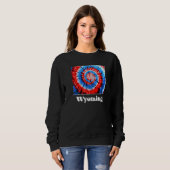 Sweatshirt Wyoming Tie Dye Red White Blue Patriotic (Devant entier)