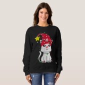 Sweatshirt X-Mas Cat Tree, Xmas Pet Cats Aimer Propriétaire A (Devant entier)