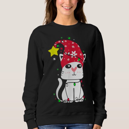 Sweatshirt X-Mas Cat Tree, Xmas Pet Cats Aimer Propriétaire A (Devant)