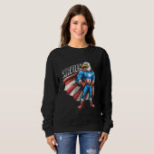 Sweatshirt Xavier USA Eagle Patriotic Superhero for Boys Nom (Devant entier)