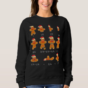 Sweatshirt Xmas Cookies Santa Hat Fractions Math Teacher Chri