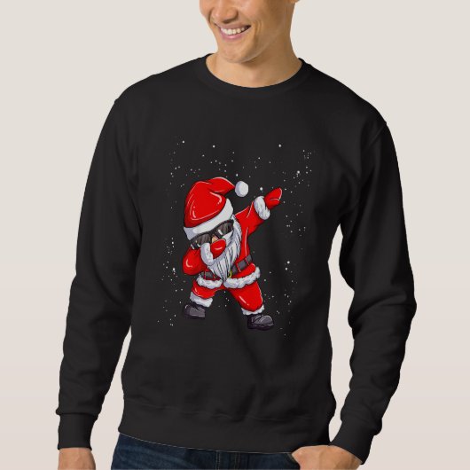 Sweatshirt Xmas Dab Dance Dabbing Santa Claus Christmas Boys  (Devant)